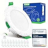 HOMEOW 20er Set LED Einbaustrahler 230V Dimmbar, Led Spots 68mm - 80mm Lochmaß, IP44 Einbaustrahler LED 5W 400LM Warmweiß Neutralweiß Kaltweiß, 24mm Ultra Flach Deckenspots für Badezimmer Kü