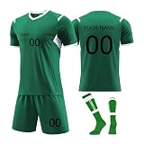 Maßgeschneiderte Fußballtrikots Individuelles Fußballtrikiot Benutzerdefiniert Trikot Personalisiertes Trikot Set Kinder Fußball Set Herren Trikots Shorts Socken S