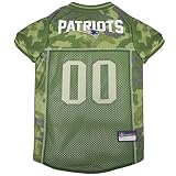 NFL New England Patriots Camouflage-Hunde-Trikot, Größe XL - Camo PET Jersey erhältlich in 5 Größen & 32 Teams. Jagdhund-S