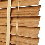Jalousie, Bambus-Lamellen, Holz, groß, für Balkon und Büro, für Innen- und Außenbereich, erhältlich in 80 cm/100 cm/120 cm/140 cm Größ
