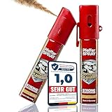 2X Werwolf Columbia Pfefferspray - Made in Germany - hochdosiertes (2 Mio Scoville) und effektives Verteidigungsspray - herausragende Reichweite von 1,5 Meter und 3m B
