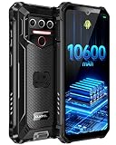 OUKITEL WP23 Android 13 Outdoor Handy 10,600 mAh Rugged Smartphone Ohne Vertrag 6,517 Zoll HD+ 7GB+64GB 1TB Erweiterbar baustellenhandy 13MP+5MP Kamera 4G Dual SIM,IP68/NFC/OTG/GPS/Face ID, Schw