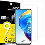 NEW'C 2 Stück für Xiaomi Mi 10T 5G, Mi 10T Pro 5G für Panzerglas, Frei von Kratzern, 9H Härte, HD Displayschutzfolie, 0.33mm Ultra-klar, Ultrabeständig