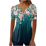 Sommer Oberteile Damen Sexy Kurzarm Bluse Damen Oberteile Damen Sommer Locker Mit Seitlichen Zipfel Oberteile Damen Elegant Beige Kurzarm Shirt Damen Grün Oberteile Damen Sommer B