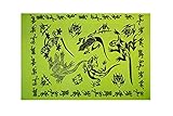 Ciffre Sarong Pareo Wickelrock Lunghi Dhoti Tuch Strandtuch Tribal Gecko Hell Grü