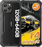 Blackview BV5300Pro Outdoor Handy Android 14, 12GB+64GB/1TB Outdoor Smartphone Ohne Vertrag 6580mAh, 6.1' Display, 13MP+8MP, Baustellenhandy Wasserdicht 4G Dual SIM, NFC/GPS/IP69K/2 Jahre G