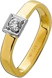 Ch.Abramowicz Brillantring Gold 585 14K Solitär Diamant 0.10ct Antikschmuck 16