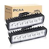 PICAA LED Arbeitsscheinwerfer 2X 18W Slim Arbeitsscheinwerfer Traktor 12V 24V Spotlight Wasserdicht Arbeitslicht led zusatzscheinwerfer für Bagger Traktoren Schlepper Gabelstapler ATV Lkw,
