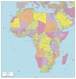 MapSherpa: Afrika Politische Wandkarte - Groß - 81 x 85 cm Poster - Frontlaminierung