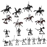 Toyvian 1 Satz Kavallerie-Pferd-Modell Mittelalterliche Burganlage Soldaten-actionfiguren Ritter Figur Schloss Spielset Soldatenfahrzeuge Spielset Miniatur Kind Plastik E