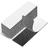 EOTW Klettband Selbstklebend Extra Stark, 12 Stück doppelseitiges Klettverschluss Selbstklebend Schwarz für Wände/Boden/Tür/Gläser/Metalle(30x100mm)