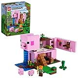 LEGO 21170 Minecraft Das Schweinehaus, Bauset mit Figuren inkl. Alex, Creeper und 2 Schweinefiguren, Tier-Spielzeug, Konstruktionsspielzeug, Geschenk für Jungen, Mädchen und alle Kinder ab 8 J