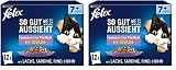 FELIX So gut wie es aussieht Senior Katzenfutter nass in Gelee, Sorten-Mix, 12er Pack (6 x 12 Beutel à 85g) Rind, Lachs, Huhn S