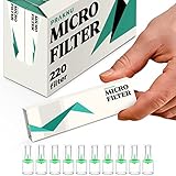 Praknu 220 Zigarettenfilter 8mm - Handlich verpackt in 10er Box - 𝗘𝗳𝗳𝗲𝗸𝘁𝗶𝘃𝗲 𝗧𝗲𝗲𝗿 𝗥𝗲𝗱𝘂𝗸𝘁𝗶𝗼𝗻 - Mikrofilter für Zig
