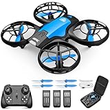 4DRC V8 Mini Drohne für Kinder,RC Quadrocopter Mini Drone mit 3 Akkus,27 Min. Lange Flugzeit,Handsensor,Automatische Höhenhaltung,360°Rollen,Kopfloss Modus,One Key Start Anfänger B