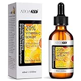 60ml Vitamin C Serum mit Hyaluronsäure für Gesicht & Hyaluron, Gesichtsserum mit Vitamin C für jede Haut, Vegan Anti-Aging G
