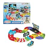 VTech TUT TUT Baby Flitzer Kleine Rennstrecke – Rennbahn Spielset mit Sportwagen, Boxenstopp, Brücke, Magischem Sensor & 60+ Geräuschen, Liedern und Melodien, für Kinder ab 1 J