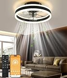 Nalezuns Ventilator Deckenleuchte,LED Deckenventilator mit Beleuchtung,3 Farbtemperatur und 6 Geschwindigkeiten Deckenventilator mit Lampe,Fernbedienung Leise Dimmbar Ventilator Deckenlamp