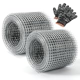 2 Roll Drahtgeflecht Drahtgitter Metallgitter feinmaschig 10cm*6m Drahtgewebe Hochbeet Mausefallen-Nagetiernetz Verschließen Wühlmausdraht Mäuseg