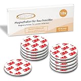 ECENCE Rauchmelder Magnethalter 10 Stück Selbstklebende Magnethalterung für Rauchmelder Ø 50mm schnelle & sichere Montage ohne Bohren und Schrauben für alle Feuermelder und Rauchw