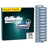 Gillette Mach3 Rasierer-Nachfüllpackungen für Männer, 3-Klingen-Rasierer, 25Ersatzkling