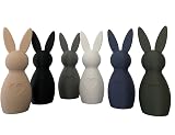 Generisch Schlichte Osterhasen aus 3D-Druck – Minimalistische Osterdeko – Moderne Frühlingsdekoration für Zuhause (Beige/Sand, klein (14cm))