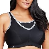 Große Größen Plusgröße Bustier Sport-BH mit bestem Halt ohne Bügel Nr. 1066, Schwarz, 95E