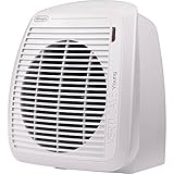 De'Longhi Verticale Young HVY1020 WH Heizlüfter, Anti-Frost-Funktion, Sicherheitsthermostat, IP21-Tropfschutz, Räume bis zu 60 m3, 2000 W, Weiß
