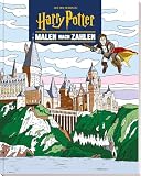 Aus den Filmen zu Harry Potter: Malen nach Zahlen: Malbuch mit Farbübersicht auf Ausklapp