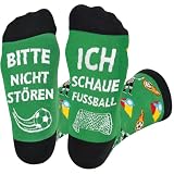BrightDeal Lustige Fußball Socken mit Spruch Bitte Nicht Stören Ich Schaue Fußball, Geschenke für Männer und Damen Fußball Fanartikel Fußballliebhaber Geburtstag Vatertag Ostern Valentinstag Geschenk