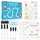 Finetoknow Magisches Heft für Kleine Lernaktivitäten Kalligraphie Notizbuch Wiederverwendbar Buch für Kinder Schreiben Lernen Löschbarer Stift Magisch Book 29.5*22CM 64 S
