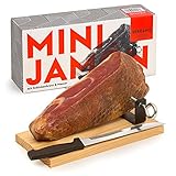MINI-JAMON SERRANO von jamon.de | Im Geschenkkarton | Set mit Holzständer und Schink