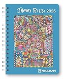 N NEUMANNVERLAGE - James Rizzi 2025 Diary, 16,5x21,6cm, Taschenkalender mit zwölf Bildseiten und Notizseiten, herausnehmbaren Planer, Jahres- und Monatsübersicht und internationales Kalendarium: Diary