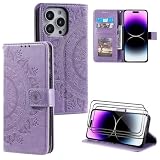 MBSLFY Handyhülle für Samsung Galaxy S7 Edge Hülle [mit 3 Stück Panzer Schutz Glas] [Premium PU Leder] [Kartenfach] Leder Schutzhülle Klapphülle Ledertasche Hülle - L