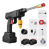 FDHESAR Hochdruckreiniger,Handheld Pressure Washer, 600W Power, Zwei 24V1500Mah Batterien Motor Power Washer,Water Pressure Pressure Washer, Für Auto/Zaun/Fußboden/Wände Reinigung