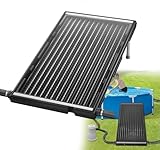 FIVMEN Poolheizung Solar Solarkollektor 111,5x66x6,5 cm Pool Heizung Solarheizung Sonnenkollektor Solarheizung bis 15 L Wasserinhalt Solaranlage Warmwasser für Pool Schwimmbad, G
