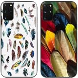 Schutzhülle für Samsung Galaxy S20+ / S20 Plus, buntes Federmuster, TPU-Gel-Silikon, 2 Stück