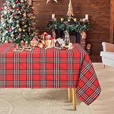 Tischdecke Kariert 140x210 cm Rot rechteckig Tischdecke für Party Picknick Outdoor Geburtstag Abendessen Dek