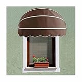 Halbkugelförmige Türvordach, einziehbare Kuppelmarkise für Bogenfenster/Traufen, wasser- und winddicht, Veranda-Dekor (120 cm Durchmesser)