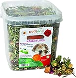 petifool Nager Flora 430g - Alleinfutter für Nager - natürliches Nagerfutter für Kaninchen und Meerschweinchen - ohne künstliche Zusätze - 100% Natur - artgerechtes Futter - Kräuter und L