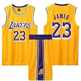 Basketball Trikot Kinder 2-Piece Basket Trikot Kinder Herren, Basketball Kinder Trikot Shirt and Shorts, Sleeveless Basketball Trikot, Basketball Trikot Set für Kinder Erw