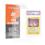 Friki Monkey Card Sleeves für PSA Slabs, abgestufte Kartenhüllen, Hüllen für PSA Größe 87 x 139 mm, Hüllen in Briefgröße abgestuft PSA, CGC, PCA..., Slab Protektoren, Sleeves 50 Stück