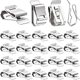 100 Stück Edelstahl-Kabel-Clips, S-Clip, Metall-Anhänger, Drahtclip, Elektrokabel-Management, Solarpanel, Drahtclip für PV-Verkabelung, Bootskabel, Bootsanhänger, 0,5 bis 0,8 cm Seilkapazität, Silb