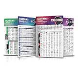 Gitarrenakkorde Tabelle der Akkorde | Tonleitern | Dreiklänge | Quintenzirkel, 20 x 28 cm Gitarren Akkord Übersicht Karte für Anfänger, Gitarren Theorie Cheatsheets für Acoustic Electric G