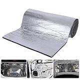 ChicSoleil Dämmmatte Auto Schallschutzmatte Isolierung Matte Schaumstoff, selbstklebende Mattenrolle, Feuerfest, Feuchtigkeitsfest, Wasserdicht,200cm*50cm*10mm, Silber, (YY01-244204)