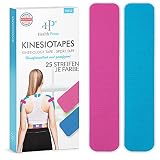 Health Press® Kinesiotapes - 50 Kinesiologie Tape Streifen Precut Blau + Rosa (25cm x 5cm) Kinesiotape - Profi Physio Tape und Sporttape - Hautfreundliche Tapes DERMATEST: SEHR GUT