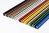 Rollmayer glänzend einläufig Gardinenschiene aus Aluminium (Weiß Gardinenschiene mit Faltenlegehaken, 200cm) Deckenbefestigung mit SMART-KLICK Montage, Innenlaufschiene für Vorhäng