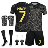 Sidesea Fussball Trikot Kinder, Fußballtrikot mit Fussball Socken Kinder, Schienbeinschoner Kinder Fussball, Schlüsselanhänger Hause/Auswärts Fußballtrikot für Kinder Trikot Fussball Jung