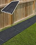 ENHEN Entwässerungsrinne Abflussschutz für Gartengräben, Rechteckige 19,7 Zoll Lange Kanalabdeckung für Den Außenbereich, Befahrbare Fallrohrgitter für Garageneinfahrten(50x20x2cm/19.7x7.9x0.8in)