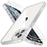 Niphabe Klar Hülle Kompatibel mit iPhone 11 Pro mit 2 Stück Schutzfolie, Nie Vergilbung Hard PC Case Kratzresistente Rückseite Stoßfest Schutzhülle TPU Bumper Durchsichtig Hü